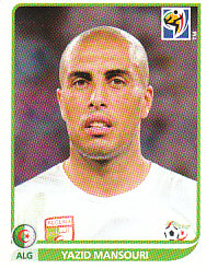 Yazid Mansouri Algeria samolepka Panini World Cup 2010 #229